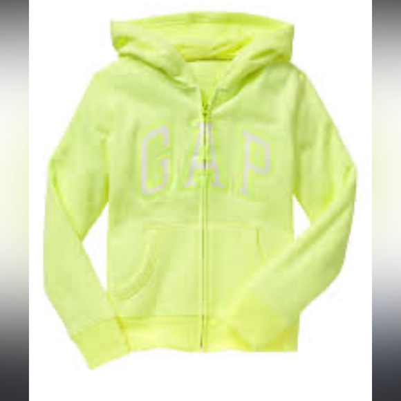 GAP | Zip Hoodie for 12 yr olds Fluorescent | Sz Large - Picture 1 of 4